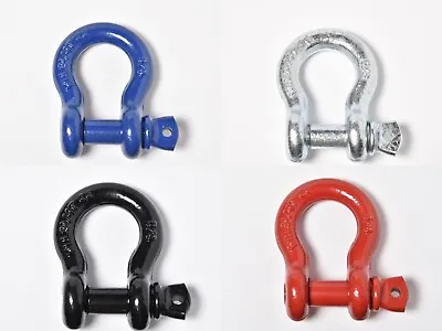 4x Bow Shackle 5/8  Lift Tow D-Ring W 3/4  Clevis Screw Pin WLL 7000lbs 3.25TON • $24.99