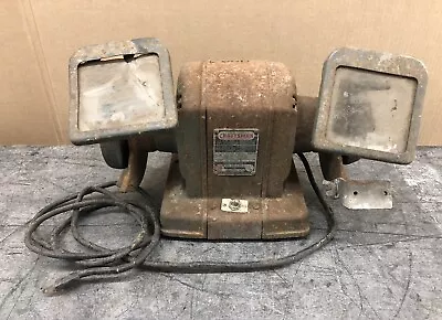 Vintage Sears Craftsman 1/4 H.P. Bench Grinder Model No. 119.19500 Works Good • $75