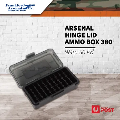Frankford Arsenal Hinge Lid 50rd Ammo Box Ammunition Case 380 - 9mm • $22