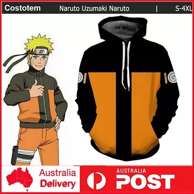 Naruto Cosplay Uzumaki Naruto Hoodie Anime Long Sleeve Jacket Pullover Costume • $29.99