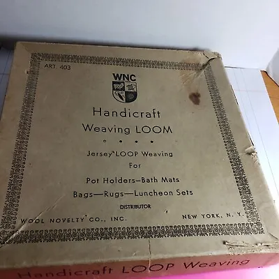 Vtg 1948 WNC Handicraft Weaving Loom Jersey Loop Weaving Red Metal EUC • $19.99