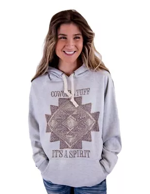 Cowgirl Tuff Western Sweatshirt Womens Its A Spirit Ash SIG2316 • $59.94