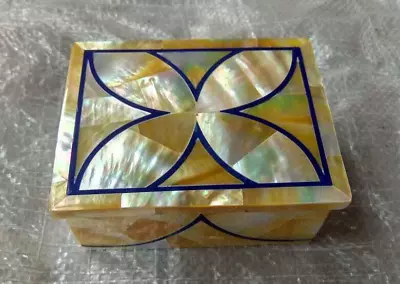 6 X4  Marble Jewelry Trinket Box Inlay Pietra Dura Mosaic Malachite Home • $255