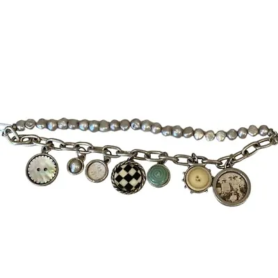 Vintage MMA Metropolitan Museum Art Charm Bracelet Silver Faux Pearls RARE • $150