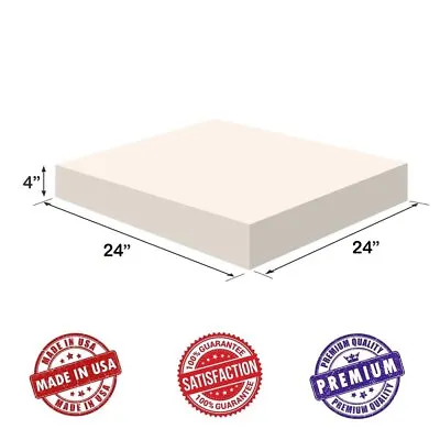 Dream Solutions USA Upholstery Visco Memory Foam Square Sheet- 4 Hx24 Wx24 L... • $80.59