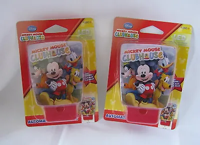 2 New Jasco 2013 Disney Mickey Mouse Clubhouse LED Automatic Night Lights • $19.99