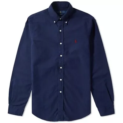 Polo Ralph Lauren Custom Fit Garment Dyed Oxford Shirt - Navy • $64.99