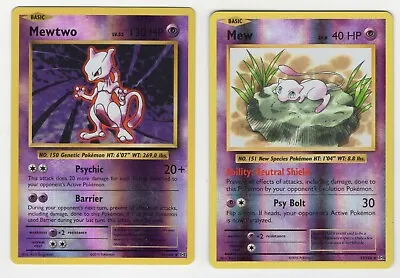 $18.93 • Buy Mewtwo & Mew - XY Evolutions Set - Reverse Holo - Pokemon Card - EXC / Near Mint