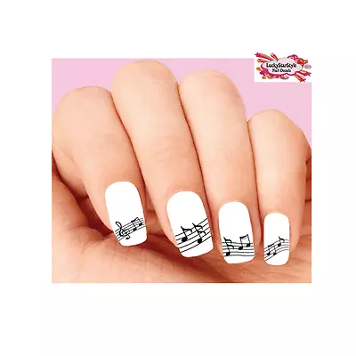 Waterslide Nail Decals Art Set Of 20 - Music Notes Assorted • $2