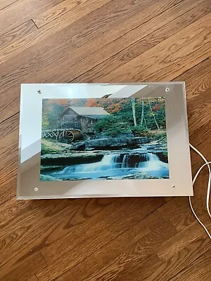 Nature Cabin & Waterfall Lighted Mirror W/ Nature Sounds - 25.5” X 17.5” • $49.99