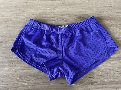 Vintage Soffe Purple Perforated Shorts Running Track Sprinter SIZE XS Vtg • $29.99