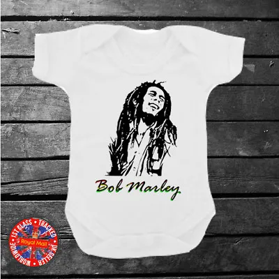 Bob Marley Inspired Babygrow Boys Girls Music Movies Gift Jamaica Rasta • $11.36