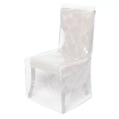 Dining Chair Cover Clear PVC Waterproof Banquet Chair Protector Full Coverage • $39.99