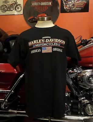 VTG 1998 Harley Davidson T-shirt Large Men  25 Years Old  COLUMBUS NE • $27