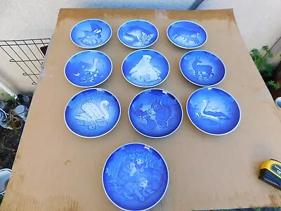 Lot Of 10 B&G Denmark 6  Collector Plates Wall Hanging 1970--1978+1982 • $119.99