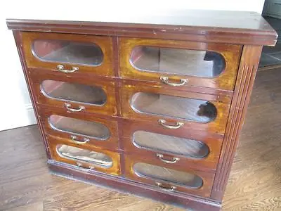 Vintage Antique Edwardian Haberdashery Shop Chest Of Medium Drawers Mahogany • £1550