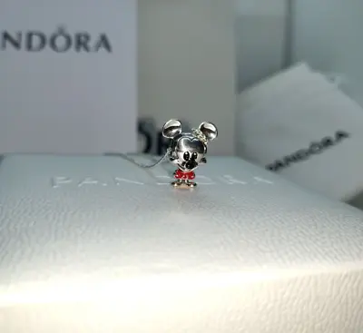 *New*PANDORA Disney Mickey Mouse Red Trousers Charms W/ Box And Gift Bag • $49.99