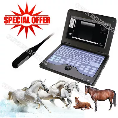 CE ApprovedVET Veterinary LAPTOP Ultrasound Scanner Machine+7.5Mhz Rectal Probe • £1201