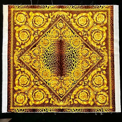 GIANNI VERSACE Velvet Fabric Panel Wild Baroque Print Size 54' Square  • $1999.99