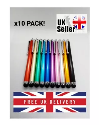 X10 PACK STYLUS PENS TOUCH SCREEN IPAD SAMSUNG TABLET IPHONE HUAWEI PHONE BUNDLE • £4.99