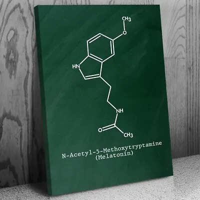 Melatonin Molecule Canvas Print Neurochemistry Art Student Gift Biochemistry Art • £47.46