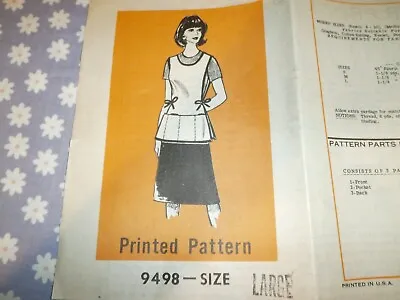 Vintage Mail Order 9498 Misses Smock Apron Pattern-uncut-size Large-16-18 • $7.99