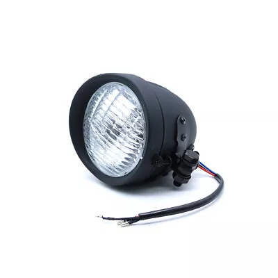 12v Universal Vintage Headlight Bullet Motorcycle Head Light Lamp Scooter Custom • $36.79