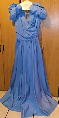 Vintage Medium Blue Bridesmaid/Prom Dress - Size 12 - Late 1980's • $90