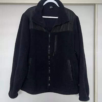 Macpac Mens Full Zip Up Fleece Jacket Size 2XL  Black Exc Cond • $25