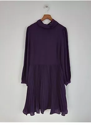 Marks & Spencer Purple Pleated Dress NWOT 10 • £15