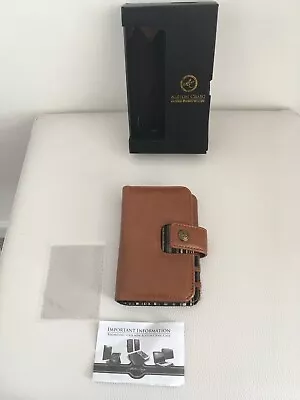 Brown Tan Leather Aston Craig Luxury 5s 5e IPhone Cover Case Wallet £80 • £0.99