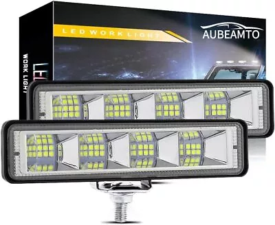 6 Inch ATV LED Light Bar 2Pcs High Bright 12000lm Offroad Fog Light 72W LED..  • $27.09