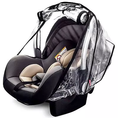 Universal Car Seat Rain Cover Baby Carrier Raincover  EVA Car Seat Weather Shiel • £16.69
