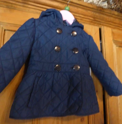 £2.99 • Buy Blue Zoo Navy Blue Girls Quilted Anorak Ag18/24mths 