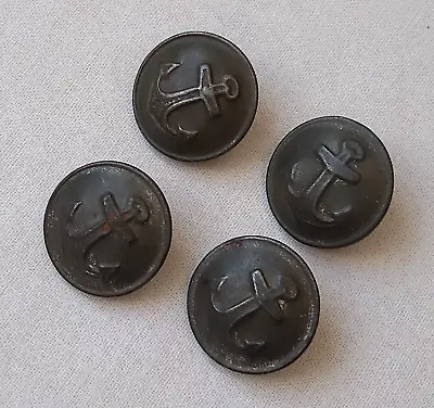 Soviet Old Navy Buttons 22mm Set 4x USSR Naval Russian Sailor Military Uniform • £17.11