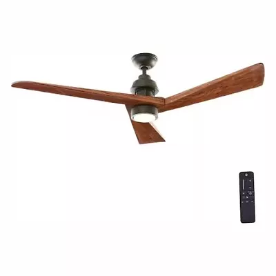 Home Decorators Fortston 60 In. Integrated LED Espresso Bronze Ceiling Fan • $190.99