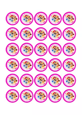 £1.95 • Buy 30 Pre-Cut Edible Disney Princesses Fairy Cake Toppers