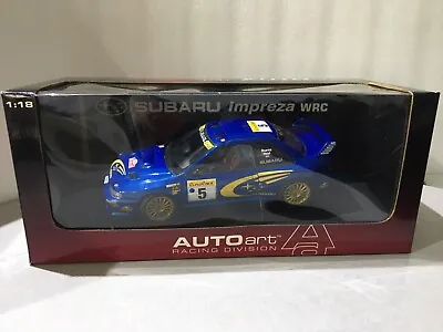 SUBARU IMPREZA WRC N°5 - 1999 Rallye Monté Carlo - AUTOART 1/18 • $280.25