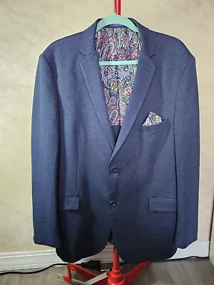 Alan Flusser Blue Soft Cotton Paisley Blazer Suit Coat. Size 44R • $30