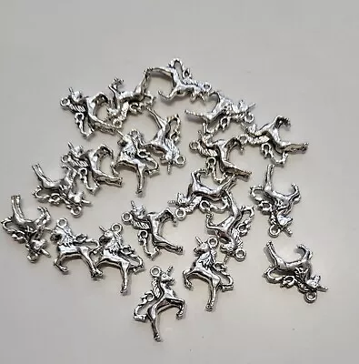 20 X Unicorn Tibetan Alloy Charms Pendant Jewellery BULK DIY UK SELLER • £6.50