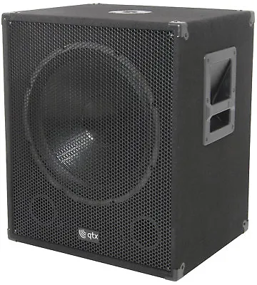 QTX QT15SA 15  Active Powered 600W PA DJ Subwoofer Bass Sub Speaker + Low Cut • £230