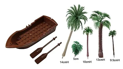 Boat Canoe Lego Cake Topper Palm Coconut Pheonix Bottle Tree Moana Beach NEW • $5.95