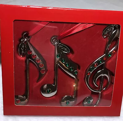 2021 Musical Notes Christmas Ornaments Set Of 3 • $10