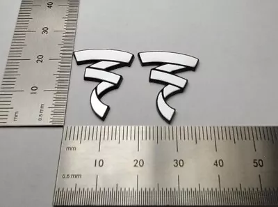 Focal Speaker Badge Emblem Logo Custom Made Brushed Silver Pair SMALL SIZE 7/8  • $11