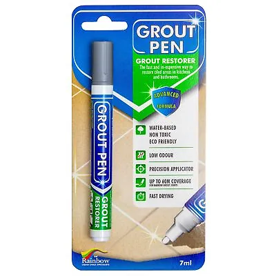 Grout Pen Tile Paint Marker: Grey - Waterproof Grout Colorant And Sealer Pens • $12