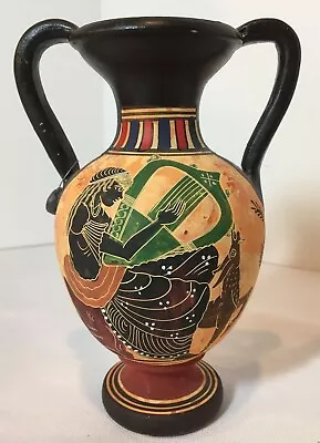 Greece Ceramic Hand Made Vase Copy Of Classic Period 500 BC Made In Greece • $29.99