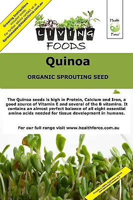 $11.54 • Buy Quinoa Organic Sprouting Seeds Microgreens Home And Garden Living Foods Plants