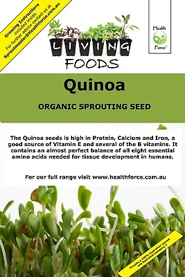 Quinoa Organic Sprouting Seeds Microgreens Home And Garden Living Foods Plants • $12.54