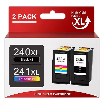 2 Pk PG 240XL CL 241XL Ink Cartridge For Canon PIXMA MG MX Printer Series MG2120 • $36.49