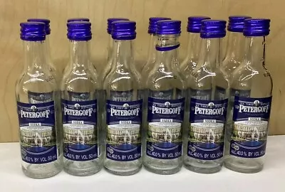 12 Empty Mini Bottles 50ml Vodka Glass Bottles • $10